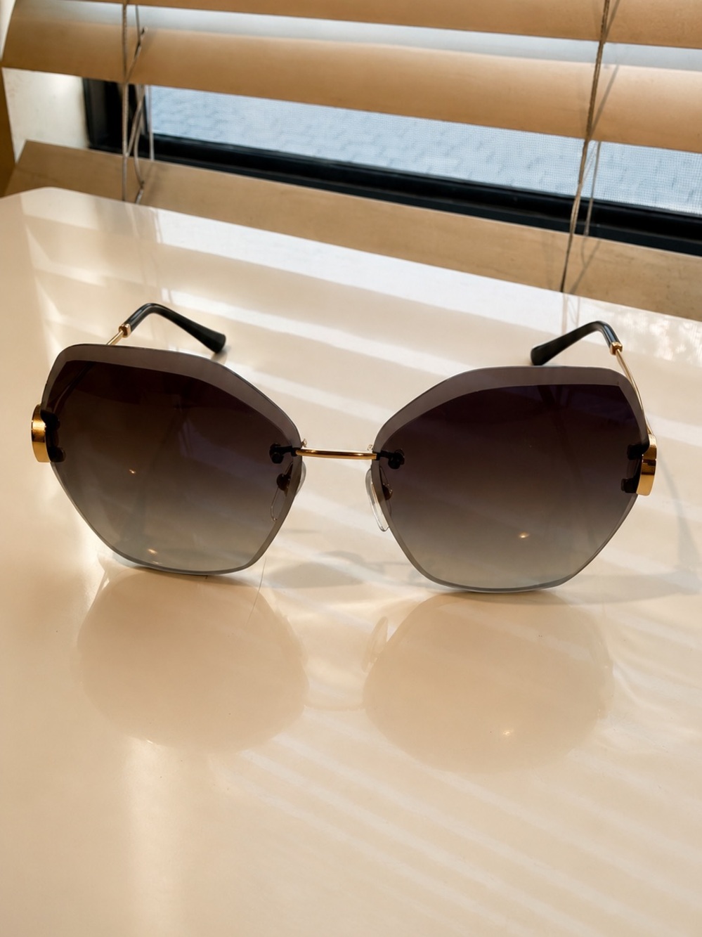 Bvlgari Women’s Gradient Lens Sunglasses - Black/Gold